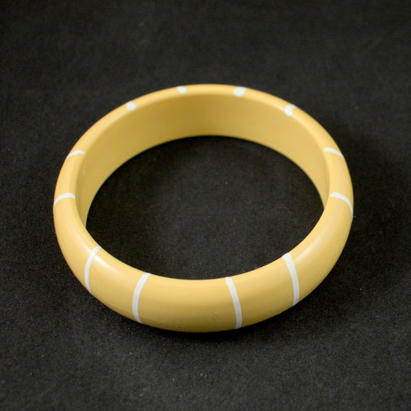 Tan Striped Bangle Bracelet