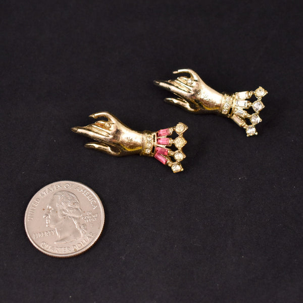 Coro Rhinestone Hand Scatter Pins