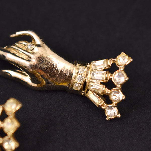 Coro Rhinestone Hand Scatter Pins