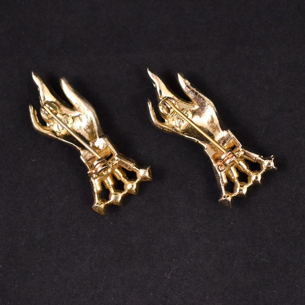 Coro Rhinestone Hand Scatter Pins