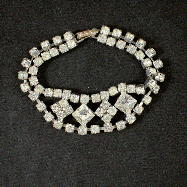Rhinestone Deco Squares Bracelet