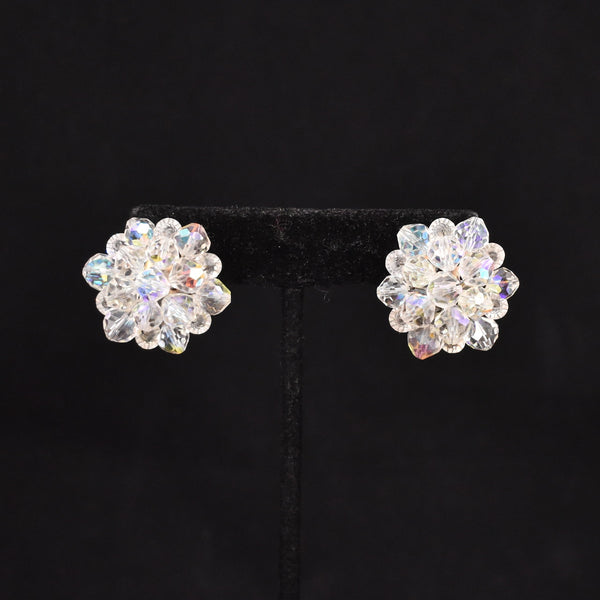 Aurora Borealis Sparkly Cluster Earrings