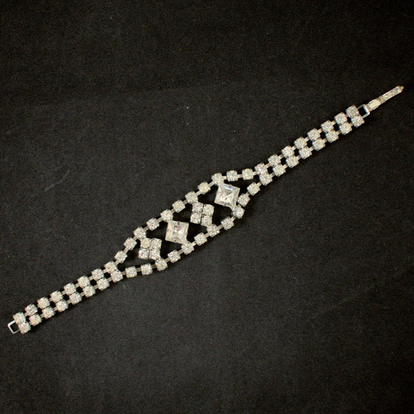 Rhinestone Deco Squares Bracelet