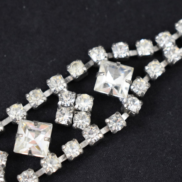 Rhinestone Deco Squares Bracelet