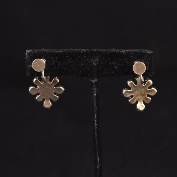 Pastel Heart Rhinestone Dangling Earrings