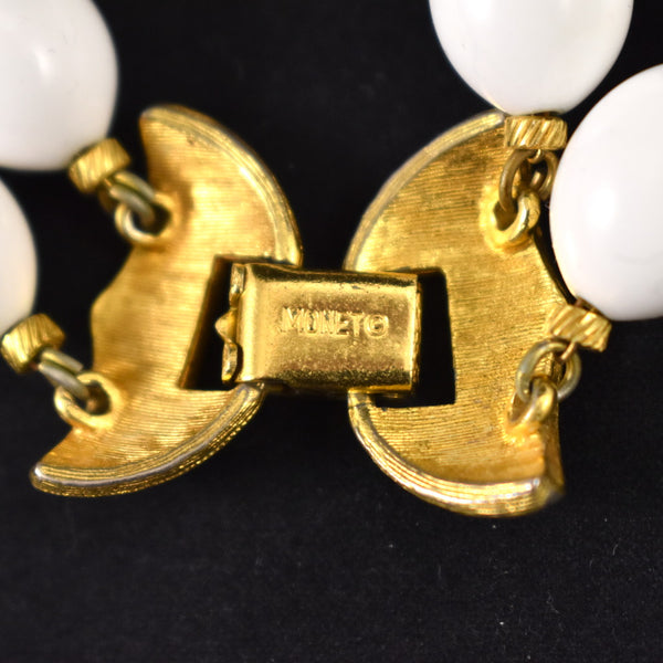 Monet Double Strand White Bead Bracelet