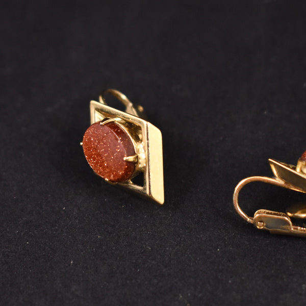 Sparkly Goldstone Earrings