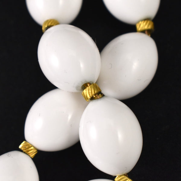 Monet Double Strand White Bead Bracelet