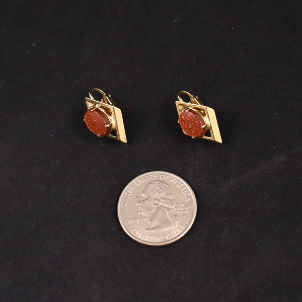 Sparkly Goldstone Earrings