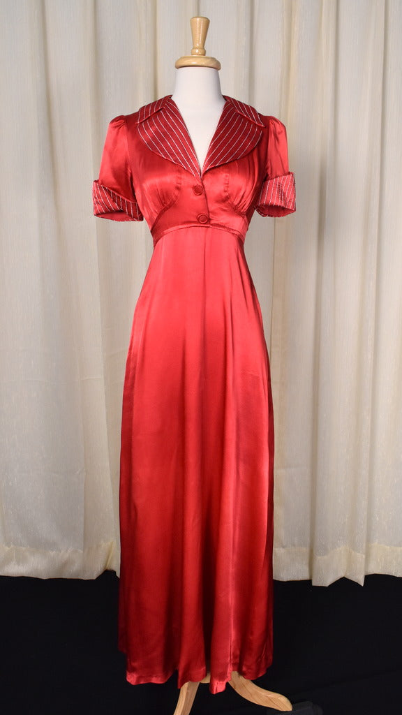 1970s does 1930s Red Formal Maxi Dress Cats Like Us 1970s does 1930s Red Formal Maxi Dress Cats Like Us