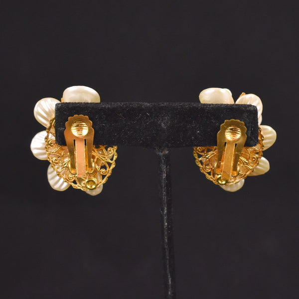 Statement Pearl & Aurora Borealis Earrings