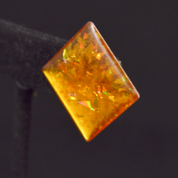 Gold Confetti Lucite Square Earrings