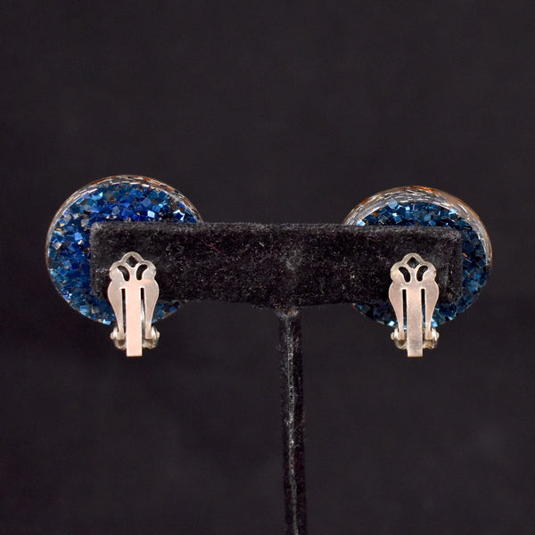 Gold Star Confetti Lucite Earrings