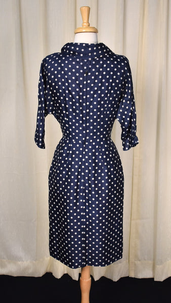 1950s Suzy Perette Polka Dot Wiggle Dress
