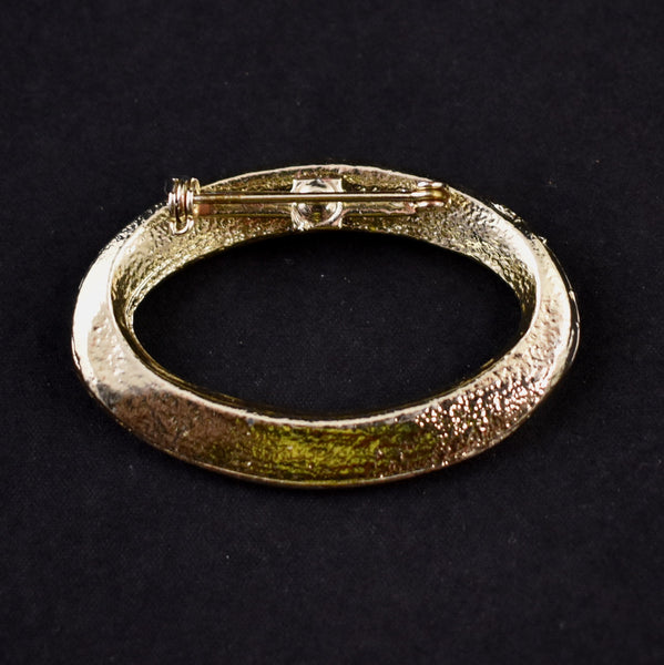 Large Gold Oval Brooch