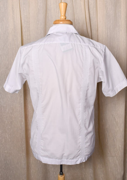1970s White Guayabera Shirt