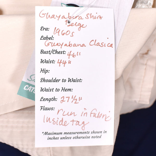 1960s Guayabara Beige Shirt