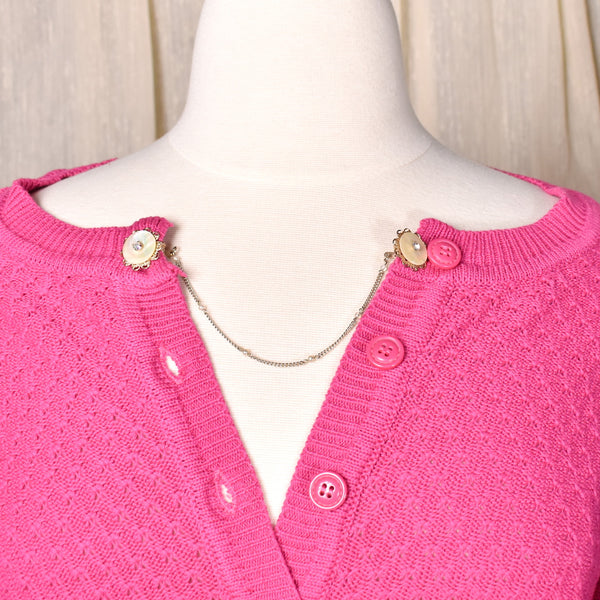 Mother of Pearl & Rhinestone Sweater Clips