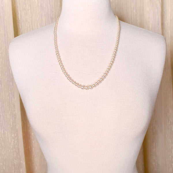 Graduated Long Pearl Necklace