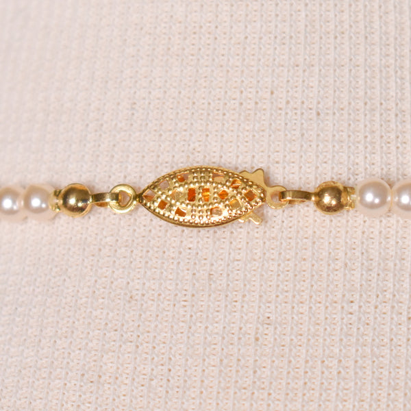 Graduated Long Pearl Necklace