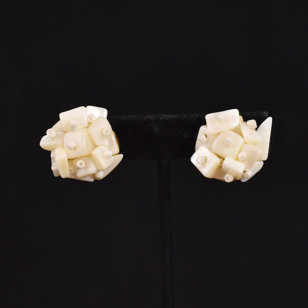 Mother of Pearl Cluster Earrings