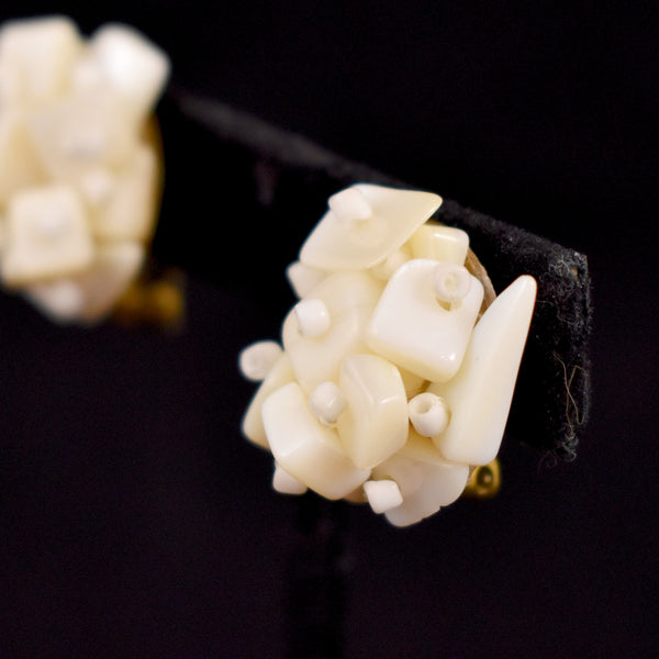 Mother of Pearl Cluster Earrings