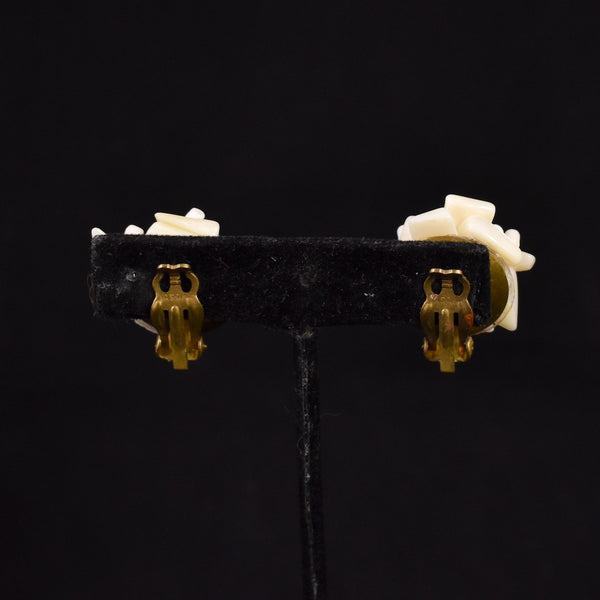 Mother of Pearl Cluster Earrings