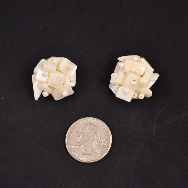 Mother of Pearl Cluster Earrings