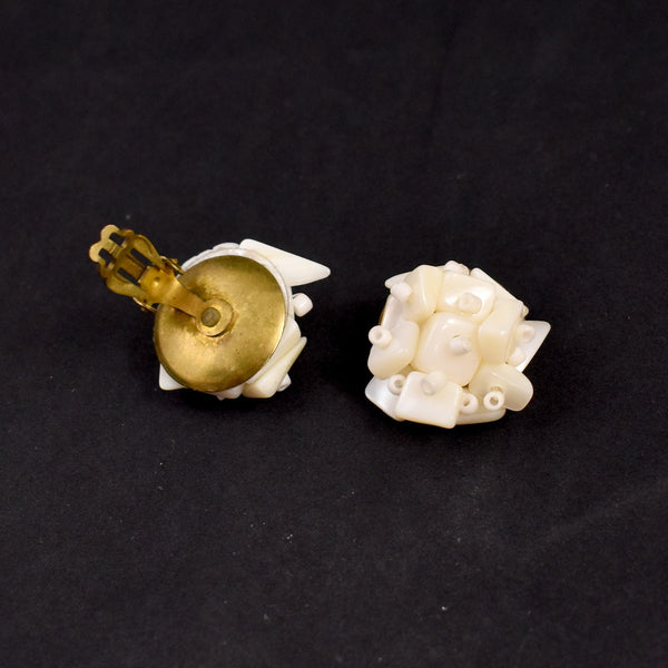 Mother of Pearl Cluster Earrings