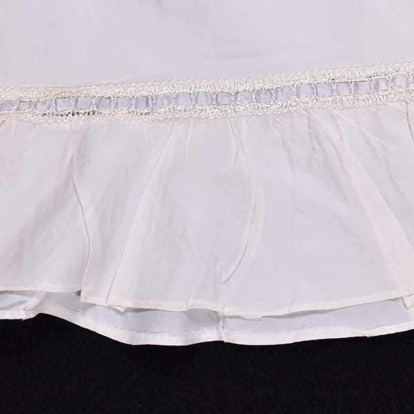 1950s Off White Ribbon Flounce Hem Half Slip W22-28