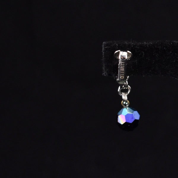Midnight Faceted Dangling Bead Earrings