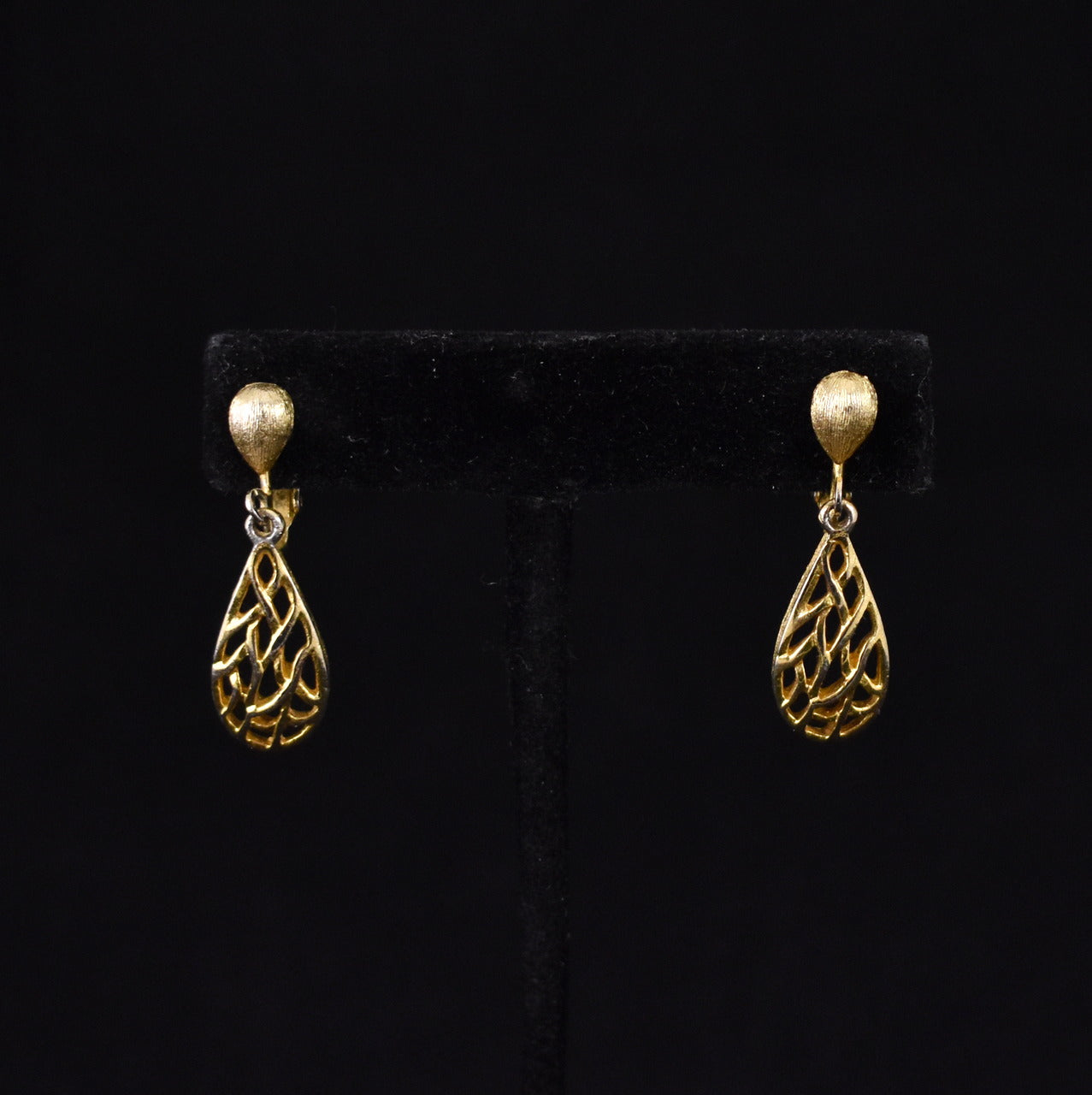Goldtone Dangling Open Drop Earrings