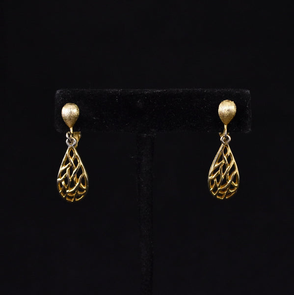 Goldtone Dangling Open Drop Earrings