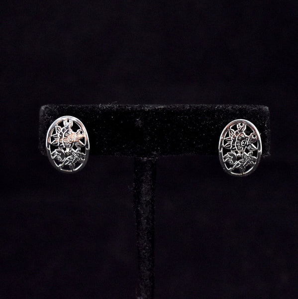 Avon Floral Oval Earrings