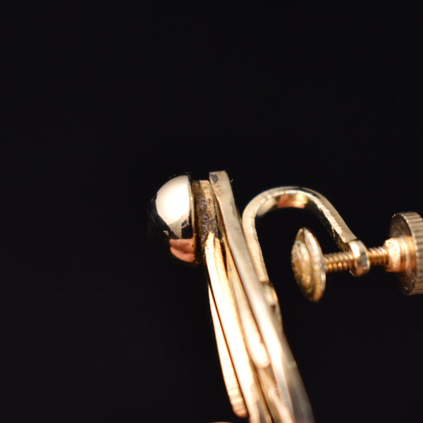 Abstract Goldtone Ears Earrings