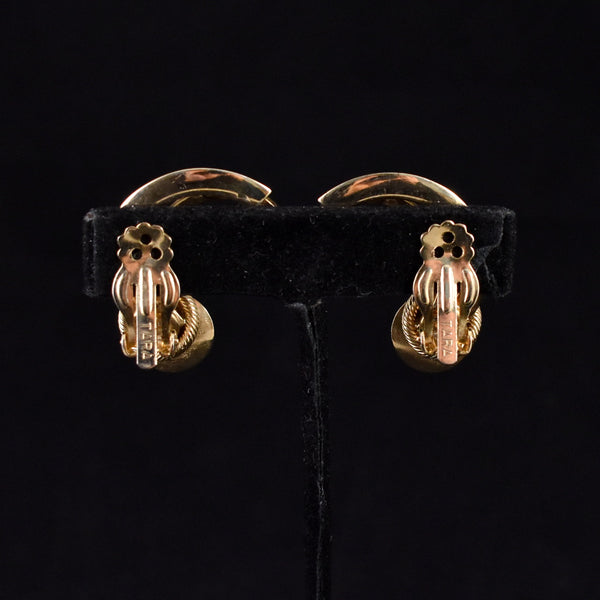 Tara Large Gold Curly Q Earrings