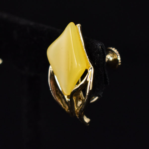 Yellow Diamond Thermoset Earrings