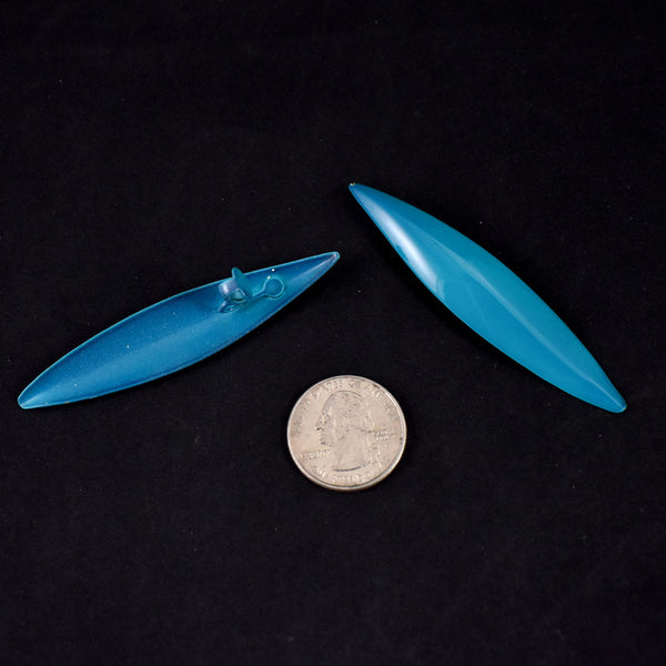Large Teal Enamel Pointed Earrings