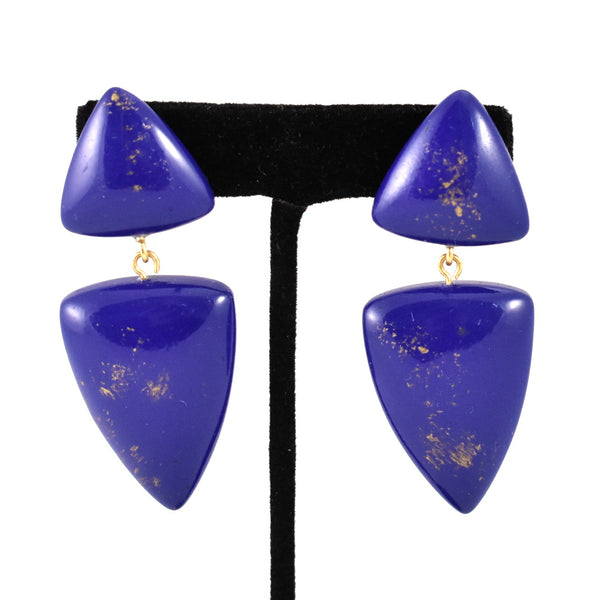 Large Purple Statement Dangle Earrings