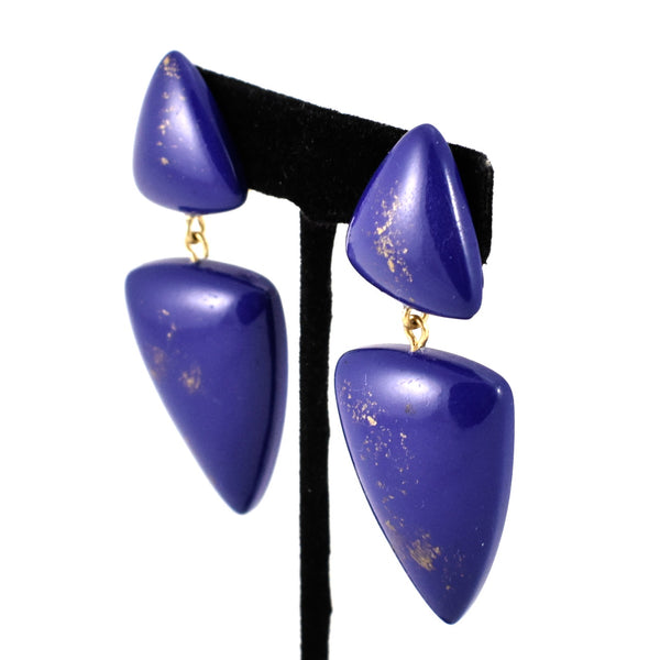 Large Purple Statement Dangle Earrings