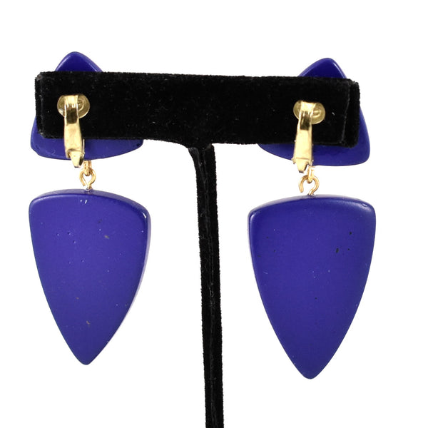 Large Purple Statement Dangle Earrings
