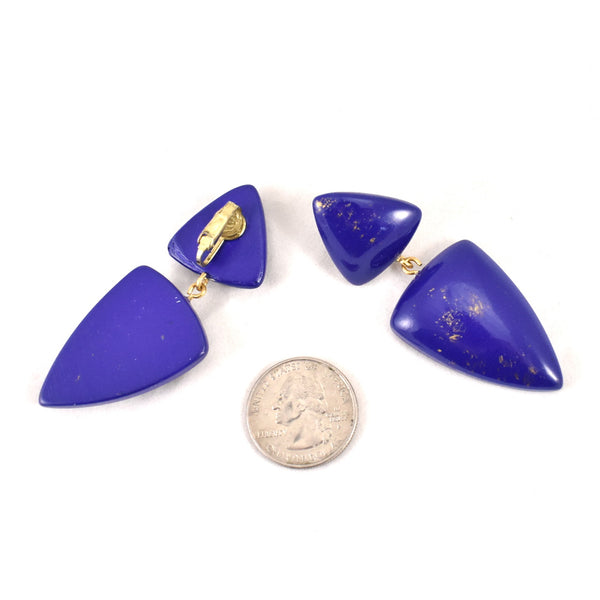 Large Purple Statement Dangle Earrings