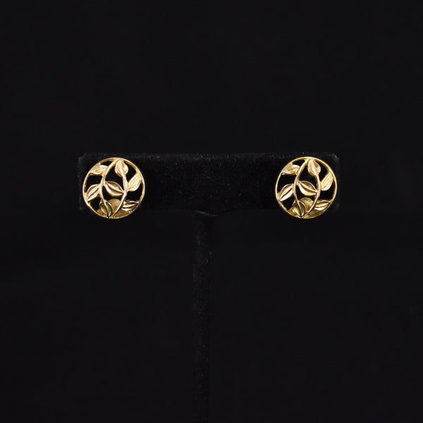 Avon Floral Goldtone Earrings