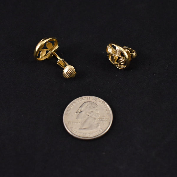 Avon Floral Goldtone Earrings