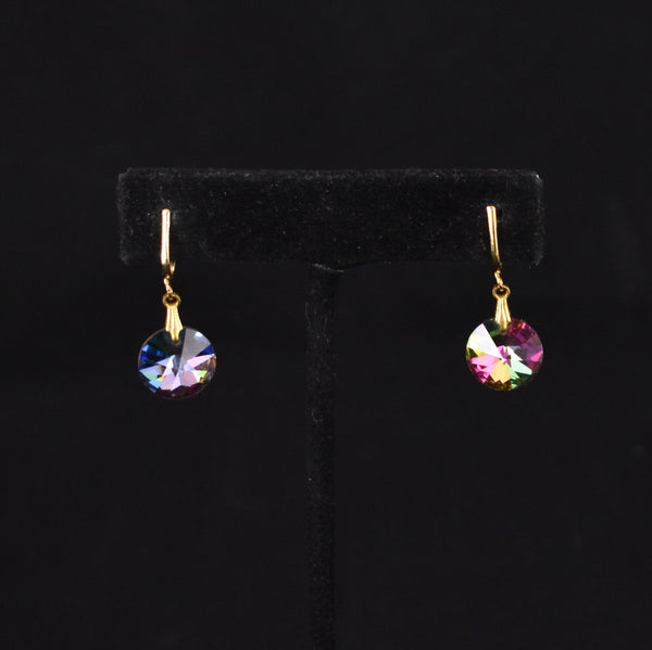 Dangling Rainbow Crystal Earrings