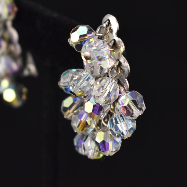 Dangly Faceted Aurora Bead Earrings