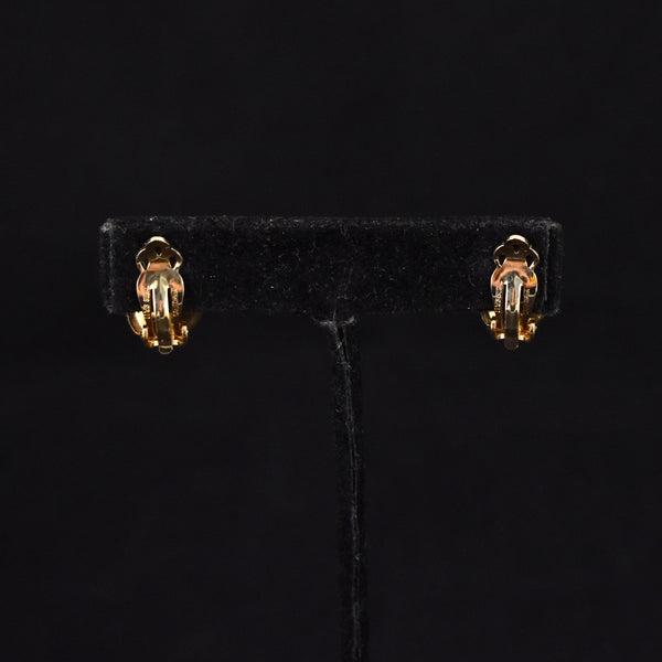 Double Gold Rose Earrings