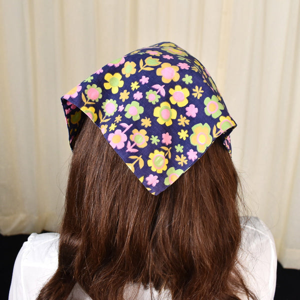 Daisy Print Hair Scarf Cats Like Us