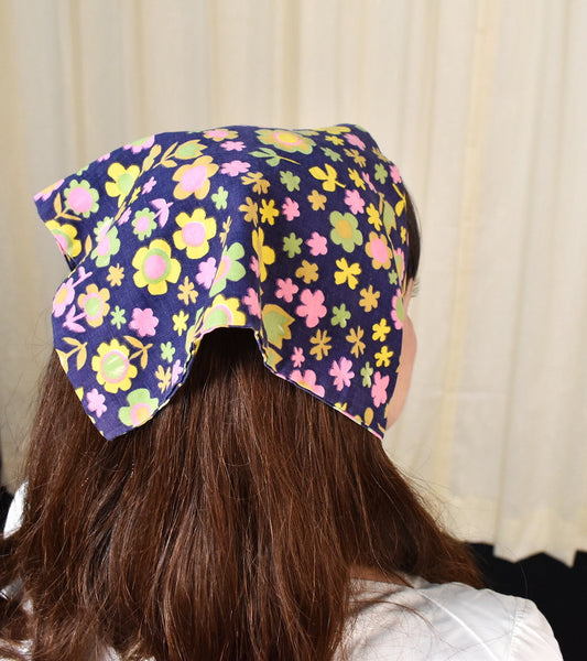 Daisy Print Hair Scarf Cats Like Us