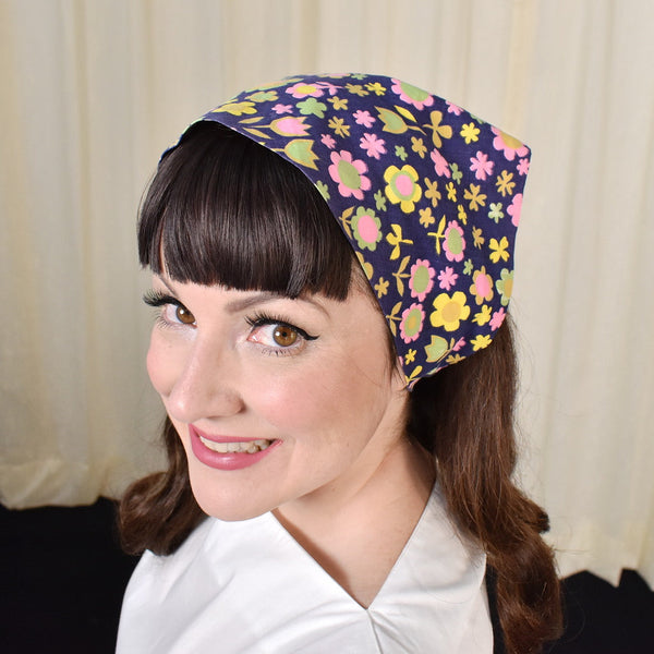 Daisy Print Hair Scarf Cats Like Us